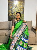 Beautiful Matka Silk Bandhini + Paithani Border