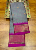 Beautiful Gadwal Silk Cotton Check Saree With Blouse