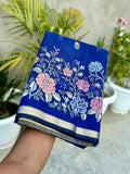 Beautiful Pure Cotton With Embroidered Saree