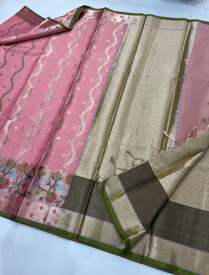 Beautiful Kota Silk Saree With Paithani Weaving