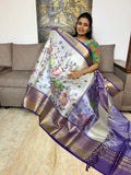Beautiful Banarase Hand Rush Saree with Blouse