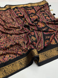 Beautiful Marshmellow + Mirror Work Saree