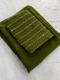 Beautiful Rangoli Crush Silk With Designer Blouse