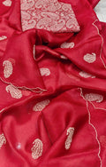 Beautiful Kota Chikankari Saree With Blouse Fully Embroidery (Pre booking 10 days)