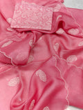 Beautiful Kota Chikankari Saree With Blouse Fully Embroidery (Pre booking 10 days)