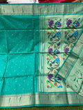 Beautiful Tussar Paithani Silk Saree With Blouse