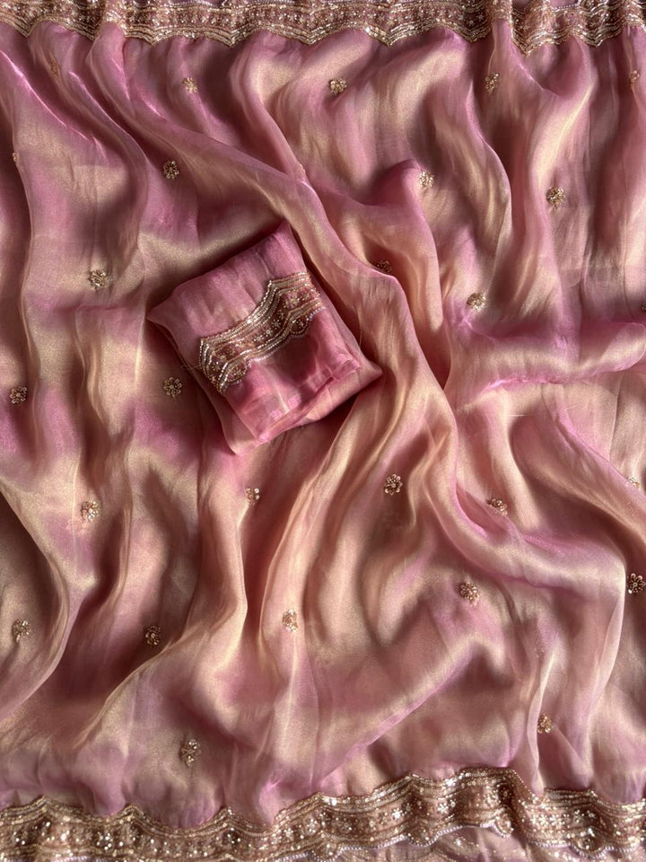 Beautiful Tissue With Embroidery All Over