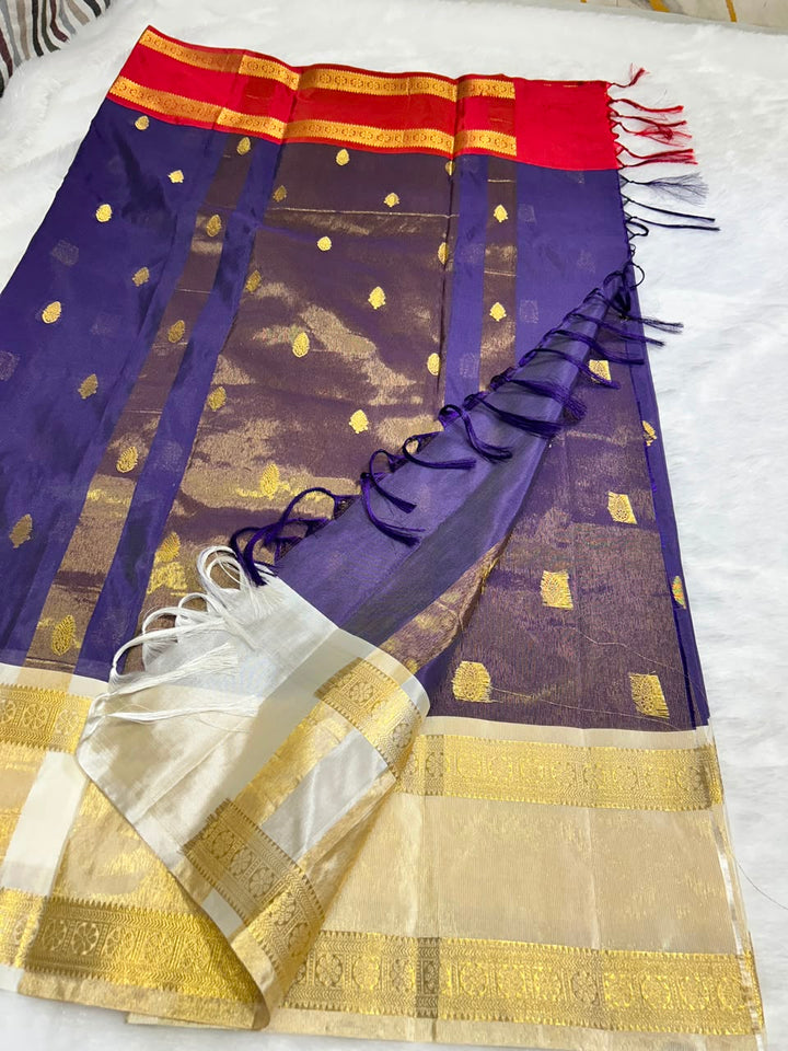 Beautiful Ganga Jamuna Border Banarsi Saree