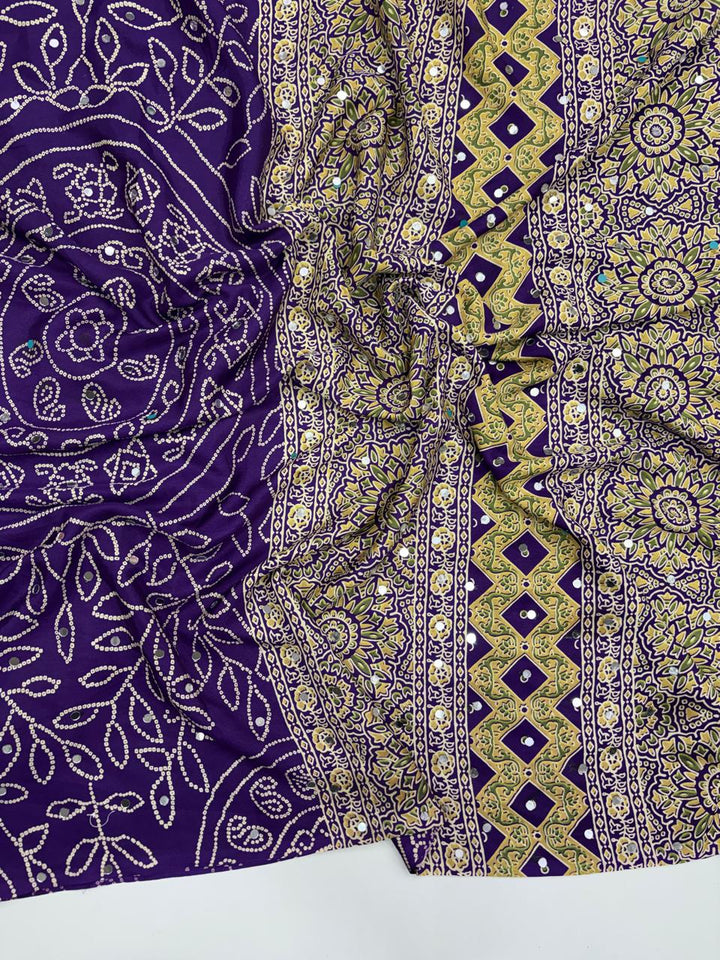 Ajrakh Mirror Work Saree !! On Sale!!!
