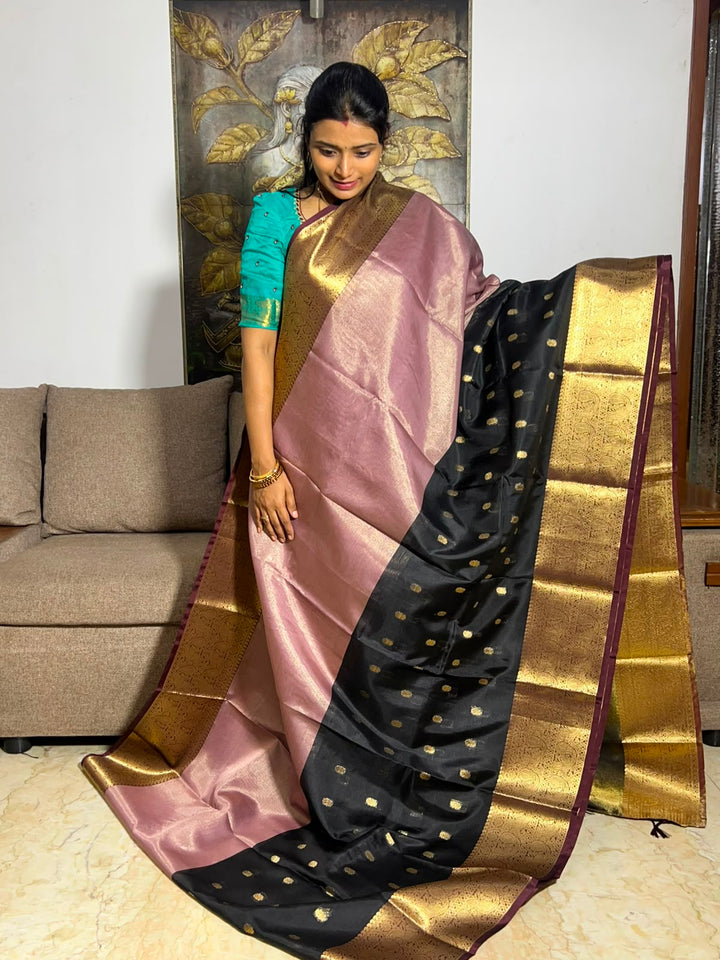 Beautiful Tissue Banarase Silk Saree With Blouse