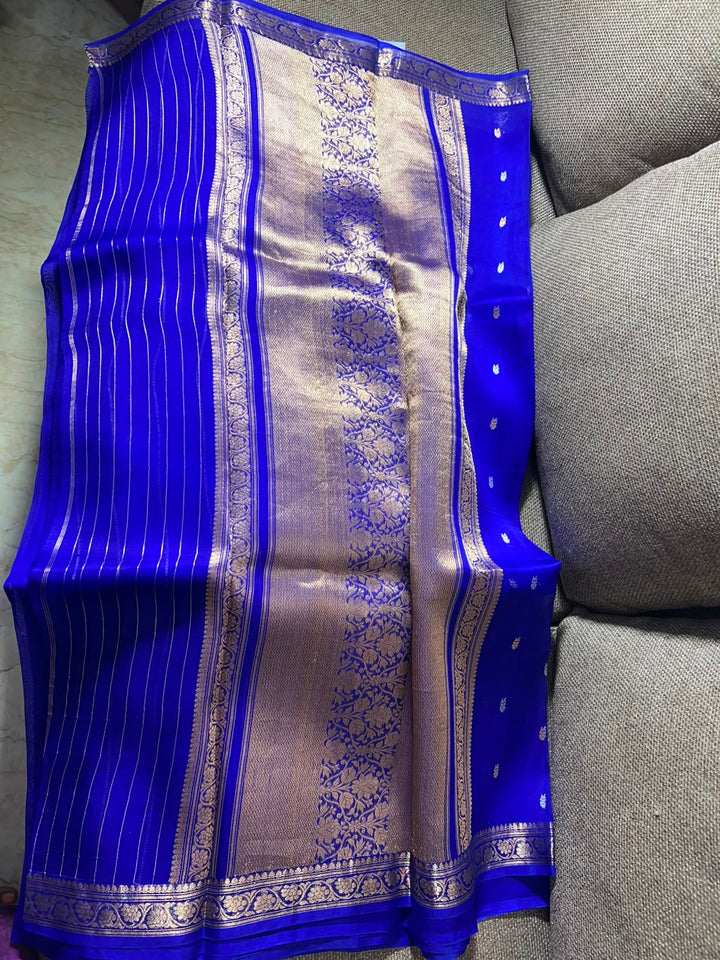Beautiful Pure Silk Organza Kadwa Weaving