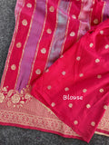Pure Viscose Silk Saree With Blouse