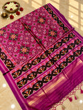 Stunning Patola-Inspired Silk Weaving Saree With Blouse