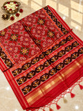 Stunning Patola-Inspired Silk Weaving Saree With Blouse