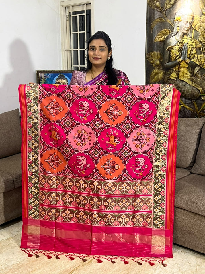 Beautiful Patan Patola Saree With Weaving Design