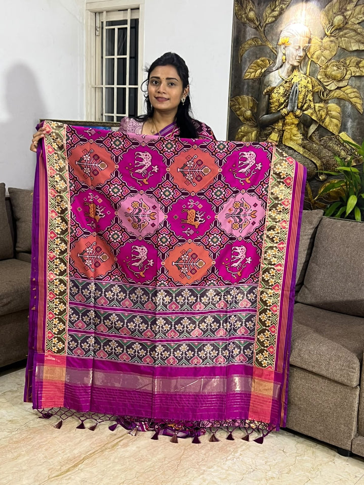 Beautiful Patan Patola Saree With Weaving Design