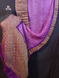 Beautiful Bandhej Silk Saree With Blouse