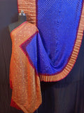 Beautiful Bandhej Silk Saree With Blouse