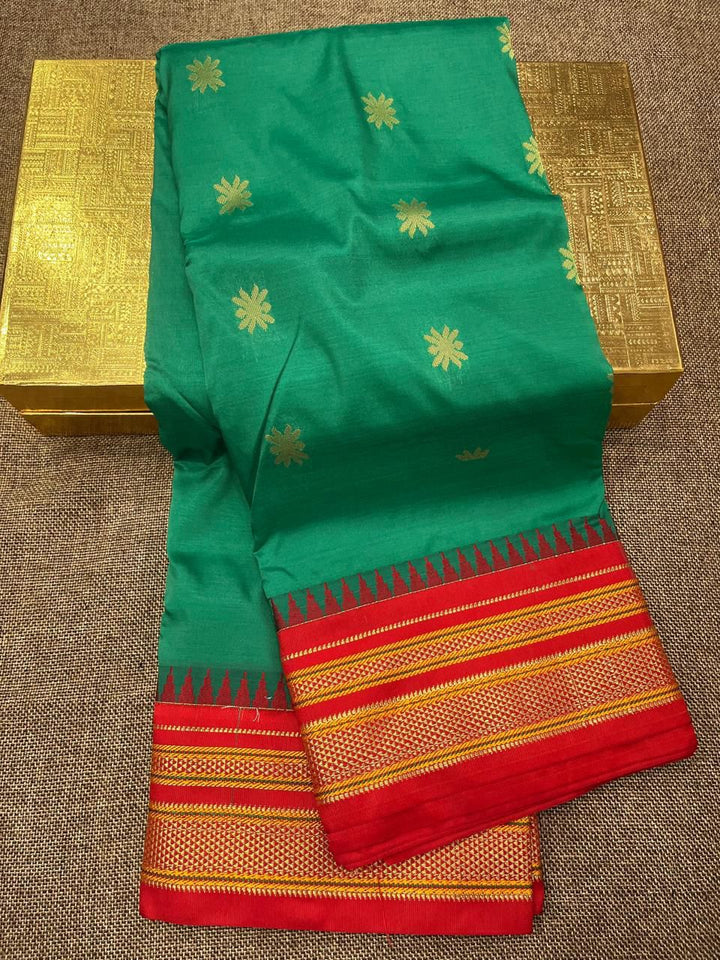 Beautiful Paithani Silk Saree With Buttas All Over
