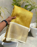 Gold Tissue Banarase Silk Saree With Blouse