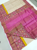 Pure Handloom Tussar Silk Saree With Silk Mark