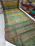 Pure Handloom Tussar Silk Saree With Silk Mark