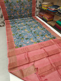 Pure Handloom Tussar Silk Saree With Silk Mark