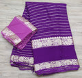 Beautiful Georgette Saree With Contrast Blouse