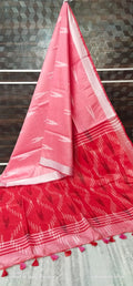 Beautiful Ikkat Cotton Saree With Blouse