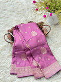 Beautiful Mashru Silk Saree With Zari Weaving All Over