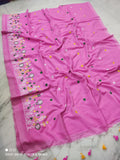 Pure Mul Cotton Saree With Embroidery All Over