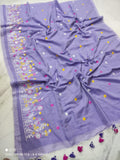 Pure Mul Cotton Saree With Embroidery All Over