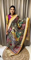 Beautiful Authentic Hand -Painted Kalamkari Duppata