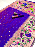 Beautiful Paithani Silk Saree With Blouse