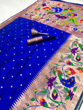 Beautiful Paithani Silk Saree With Blouse