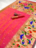 Beautiful Paithani Silk Saree With Blouse