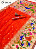 Beautiful Paithani Silk Saree With Blouse