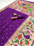 Beautiful Paithani Silk Saree With Blouse