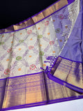 New Arrivals Handbrushed Banarase Silk Saree With Kanchi Border