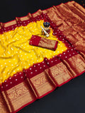 Beautiful Bandhej Silk With Kanchi Border