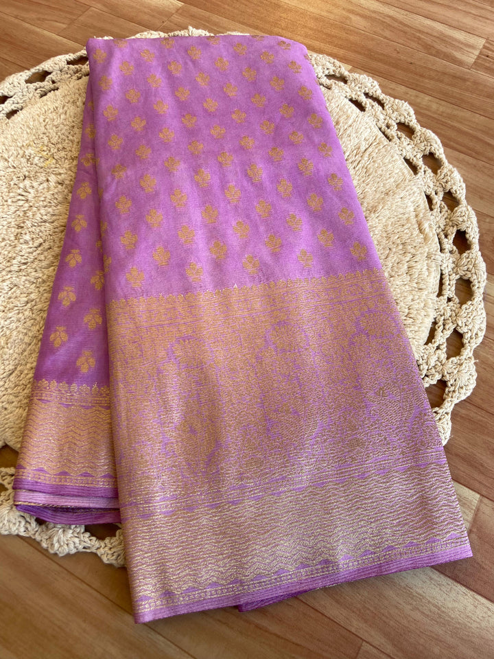 Kadhi Georgette Banarse Silk Saree With Blouse