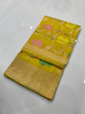 Beautiful Raw Mango Silk Saree With Blouse