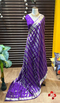 Beautiful Designer Wear With Zari Woven Stripes