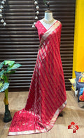 Beautiful Designer Wear With Zari Woven Stripes