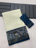 Beautiful Georgette Chikankari Saree With Patola Border