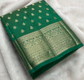 Beautiful Tussar Silk Saree With Buttas