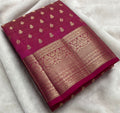 Beautiful Tussar Silk Saree With Buttas