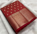 Beautiful Tussar Silk Saree With Buttas