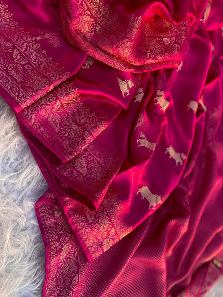 Beautiful Pichwai Mashru Banarase Silk Saree