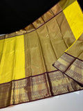 Beautiful Soft Banarse Brocade Silk With Kanchi Border